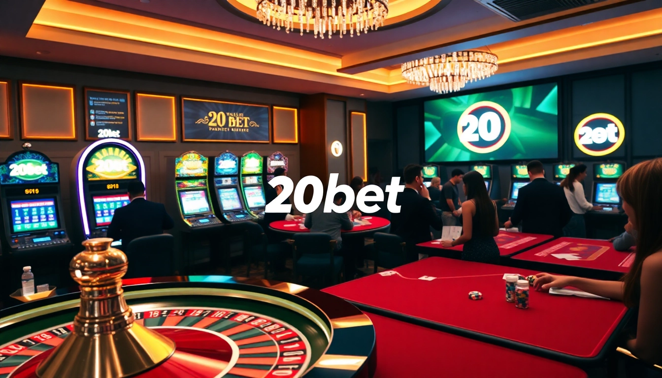 Experience the thrill of gambling at 20bet with vibrant casino tables and exciting gameplay.