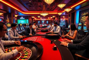 Découvrez le meilleur casino en ligne, players enjoying games in an exciting casino environment.