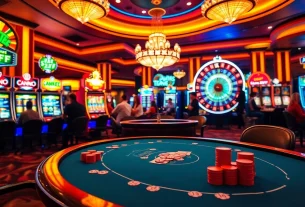 Experience the excitement of a casino with vibrant elements, featuring 55WW slots and thrilling gameplay.