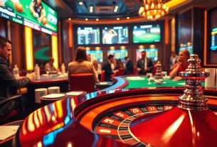 Experience the excitement of meilleurs sites de paris sportifs with elegant betting tables and lively sports displays.