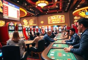 Découvrir l'univers captivant d'un casino en ligne, joueur concentré sur les jeux.
