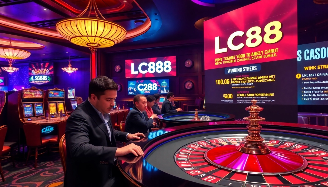 Players enjoy a thrilling game at the LC88 roulette table, showcasing excitement and opportunity.