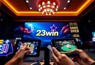 23win online gaming interface showcasing slots and live dealer games