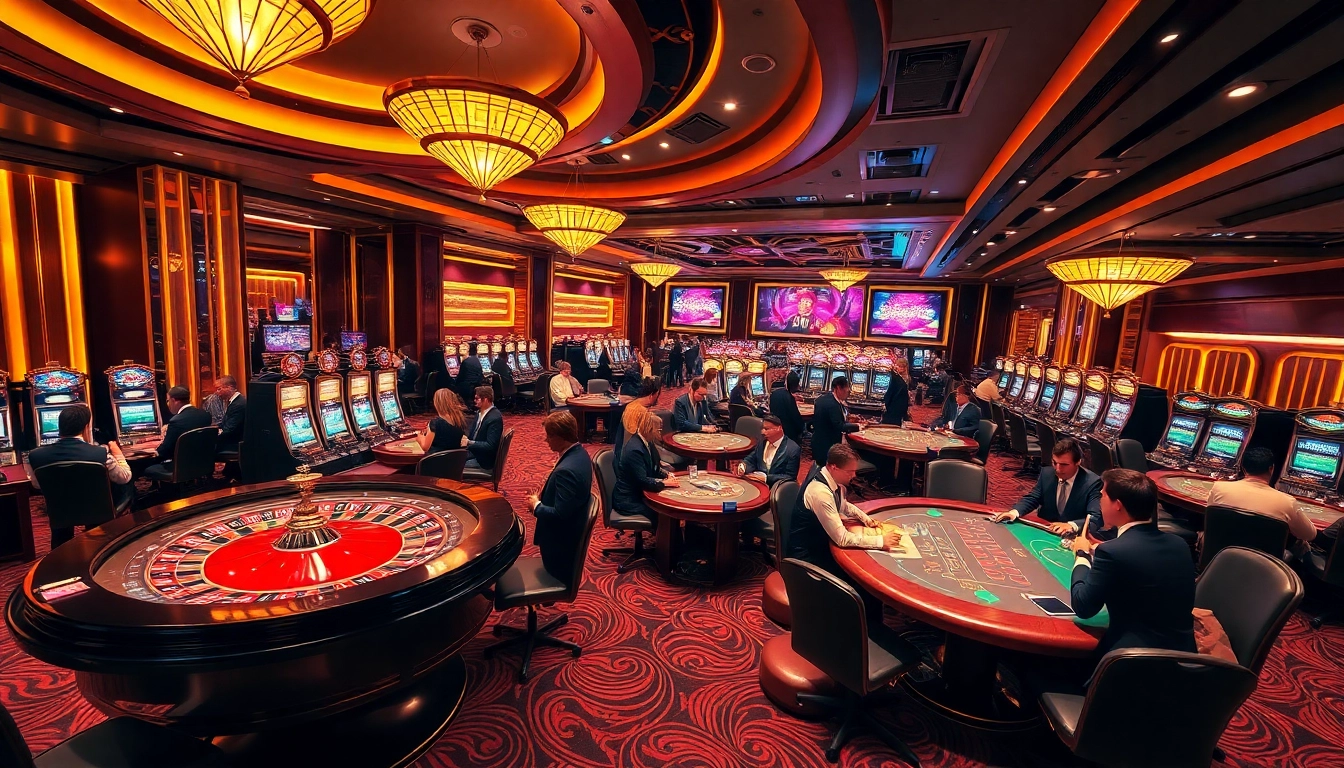 Players enjoying a thrilling casino experience at https://lucky88.ae.org/ with vibrant tables and slots.