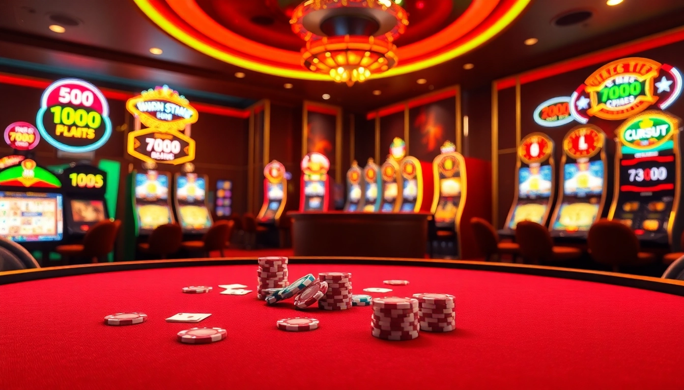 A thrilling game scene at 789club featuring a poker table with colorful chips and cards, showcasing the excitement of casino gaming.