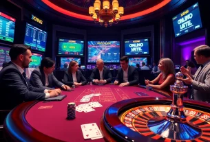 Players rolling dice and betting on a vibrant XX88-themed casino table filled with colorful chips and cards.