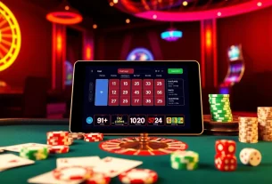 Experience the thrill of gaming at nhà cái vin88 with vibrant casino visuals showcasing poker and roulette.