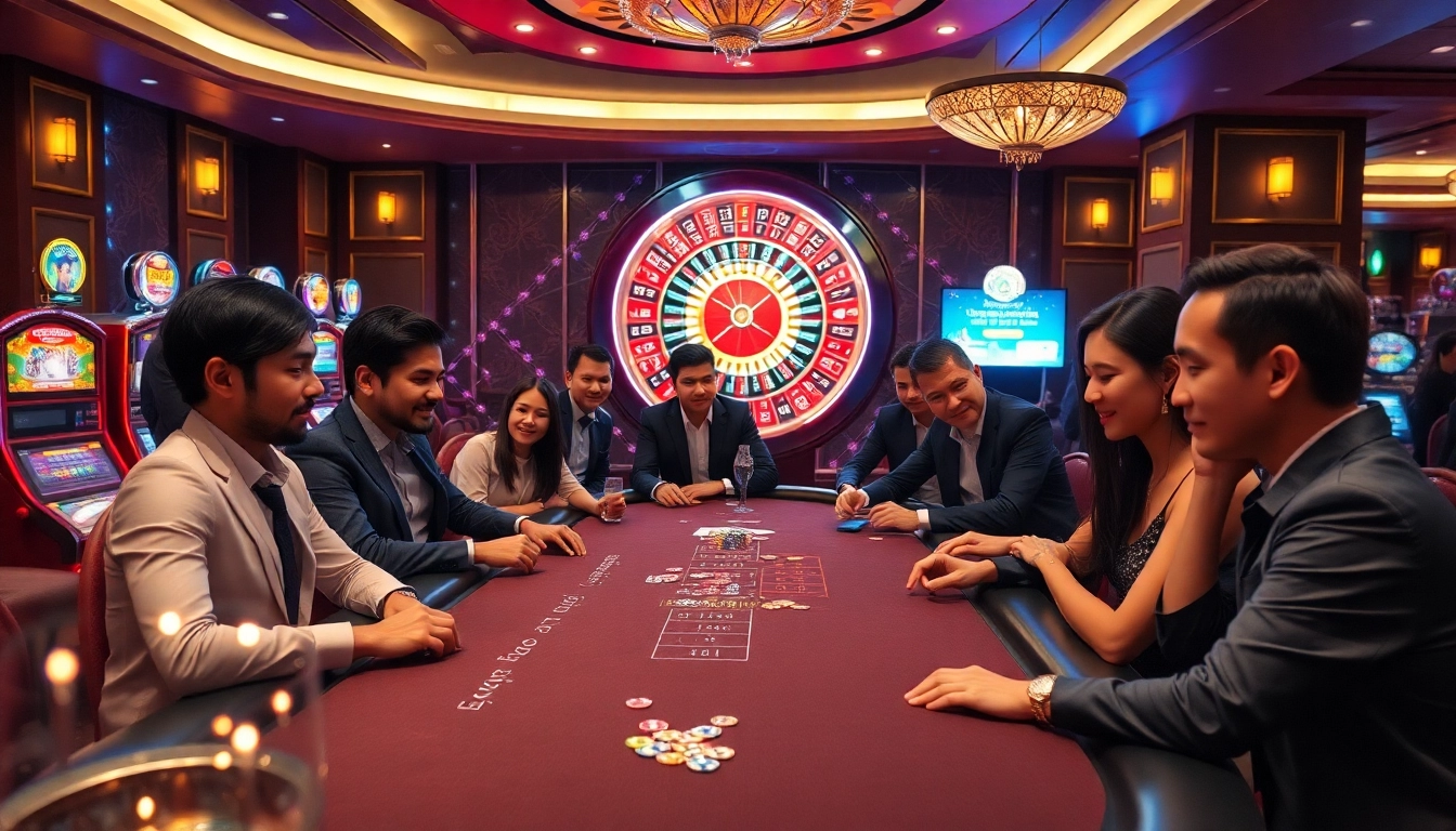 Dynamic gambling action at nhà cái tx88 with players engaging at a blackjack table.