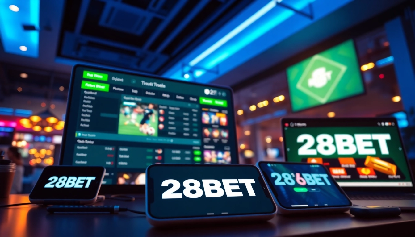 Experience 28BET's intuitive online betting platform showcasing diverse sports and casino game options.