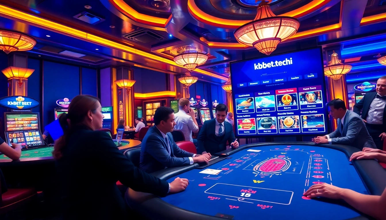 Gambling excitement at https://kbbet.tech/ with players engaged at a vibrant blackjack table.