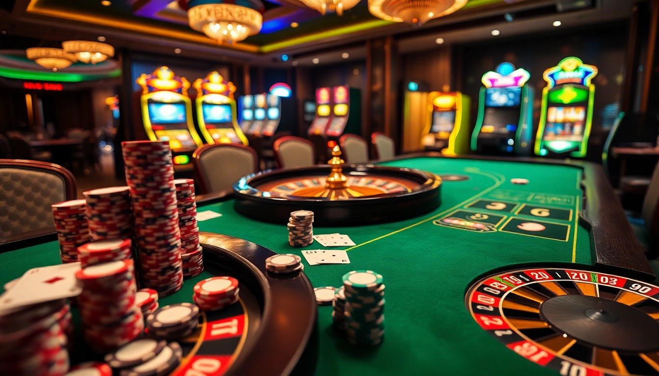 High-stakes poker table at a premium casino illustrating the excitement of nhà cái dabet.