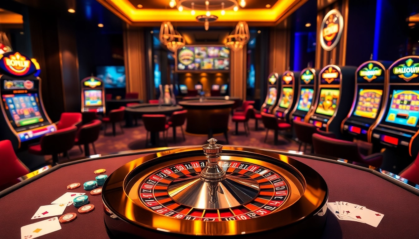 Experience the excitement of online gambling at https://buildtech.in.net/, featuring casino tables and vibrant slot machines.