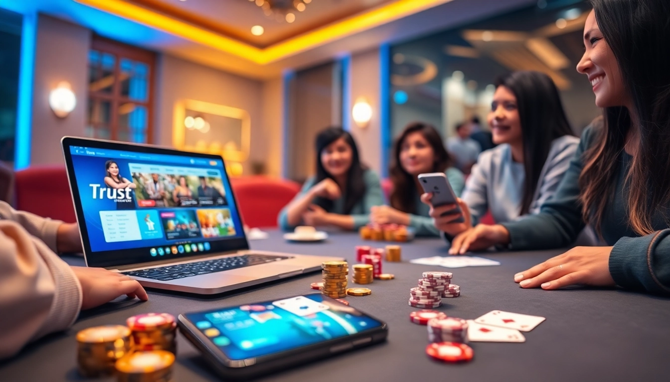 Engaging interface of Fly88 online gambling platform showcasing diverse users and gaming elements.